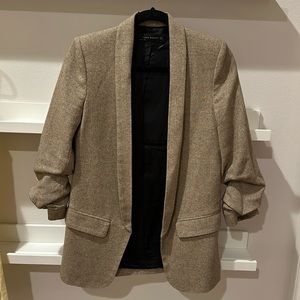 Zara brown herringbone blazer. Size XS